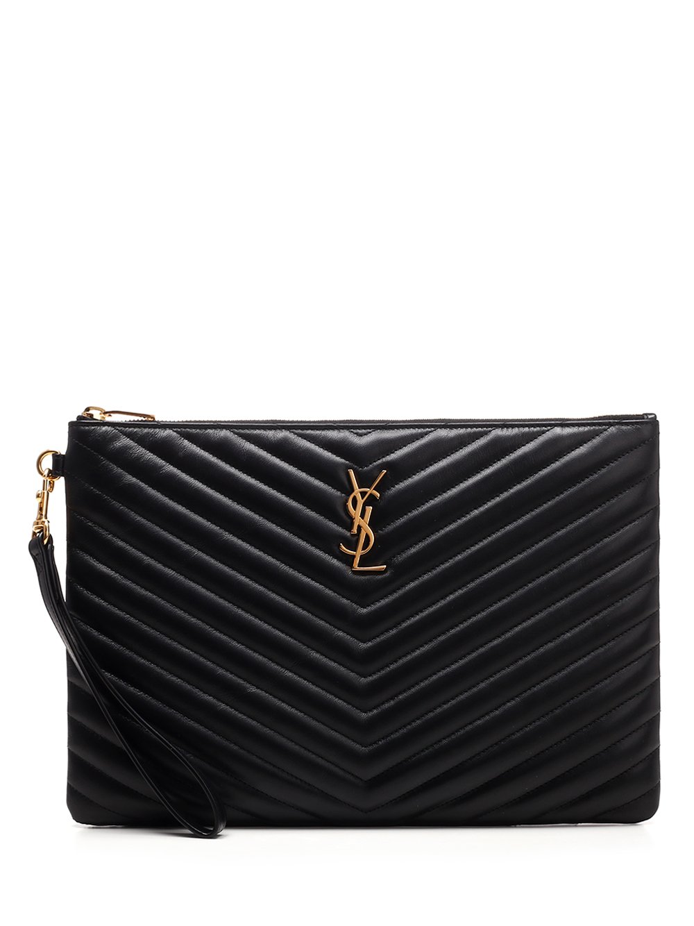 Saint Laurent Cassandre Matelassé Quilted Zipped Pouch