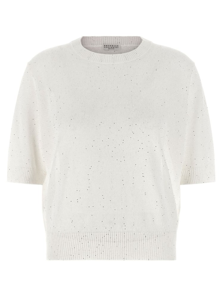 Brunello Cucinelli Sequined Short-Sleeve Jumper – Cettire