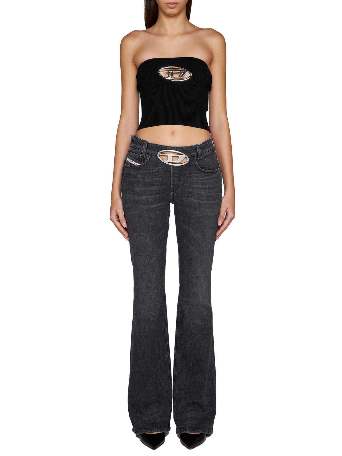 Diesel M-Clarksville-A Oval D Plaque Bandeau Top