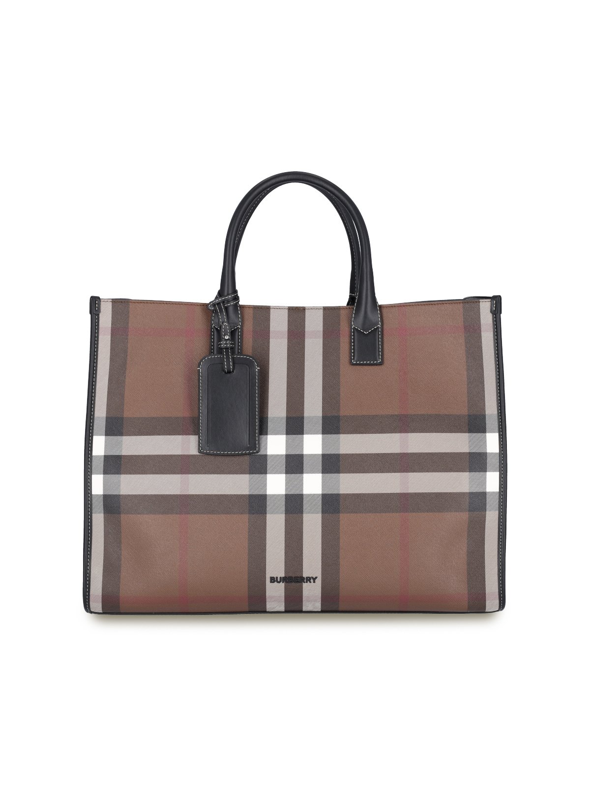 Burberry Checked Logo Detailed Tote Bag – Cettire