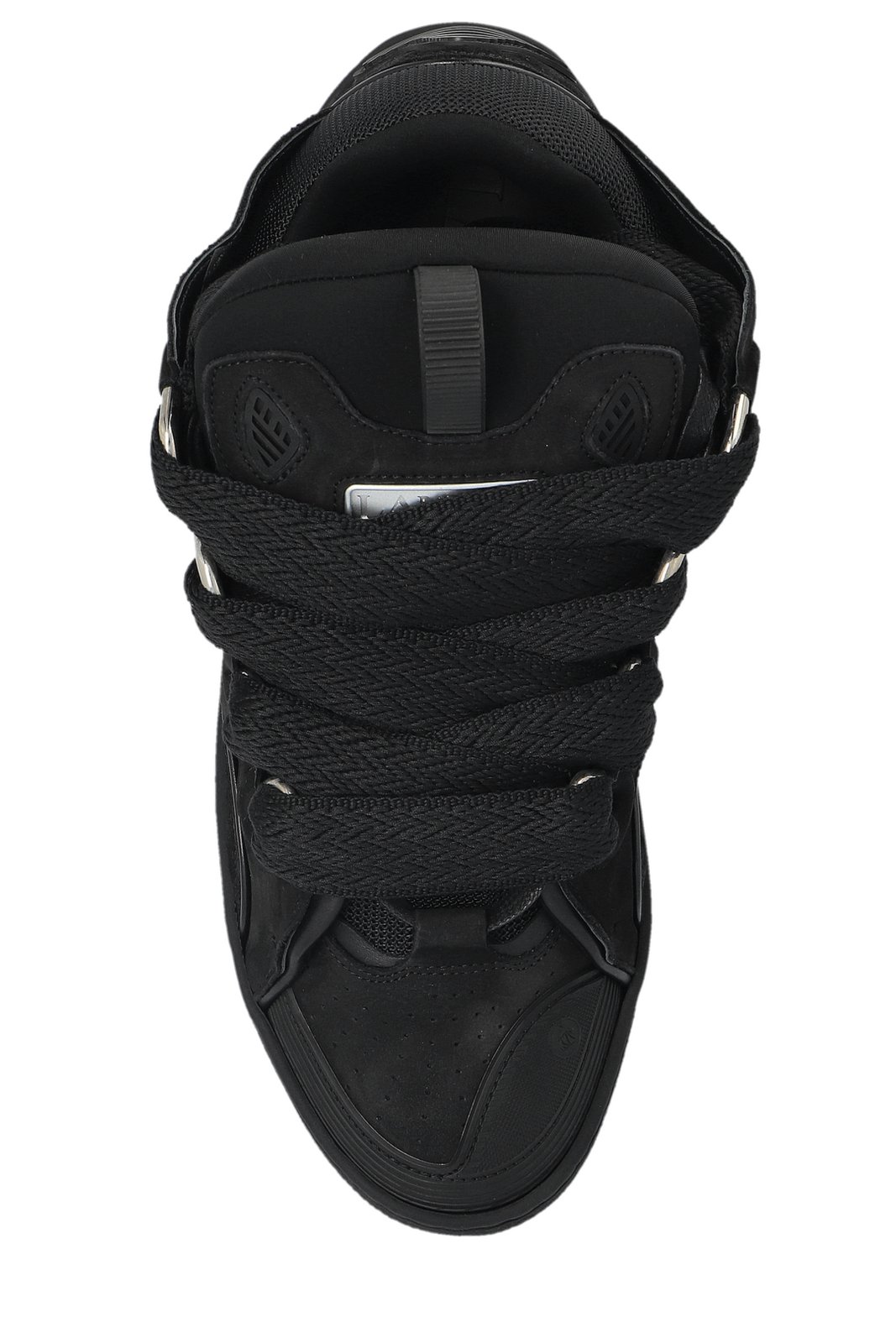 Lanvin Curb Round Toe Lace-Up Sneakers