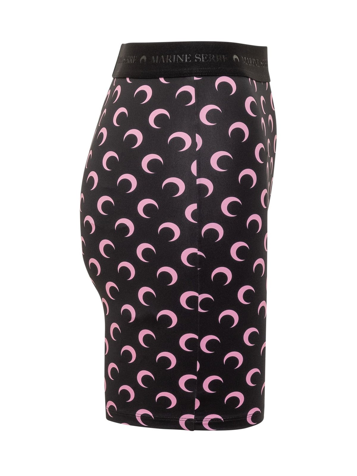 Marine Serre Crescent Print Stretched Mini Shorts