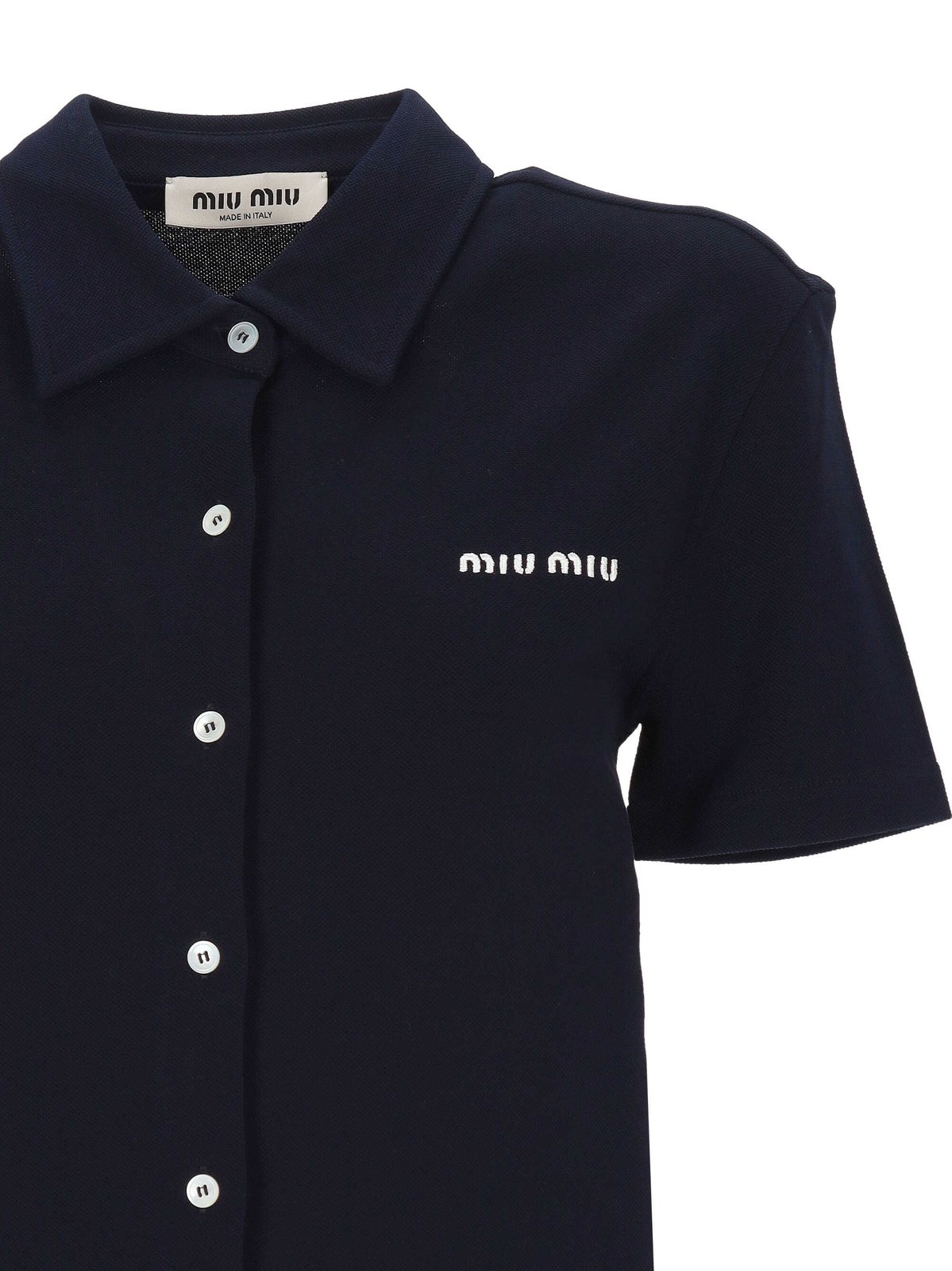 Miu Miu Logo-Embroidered Short-Sleeved Shirt