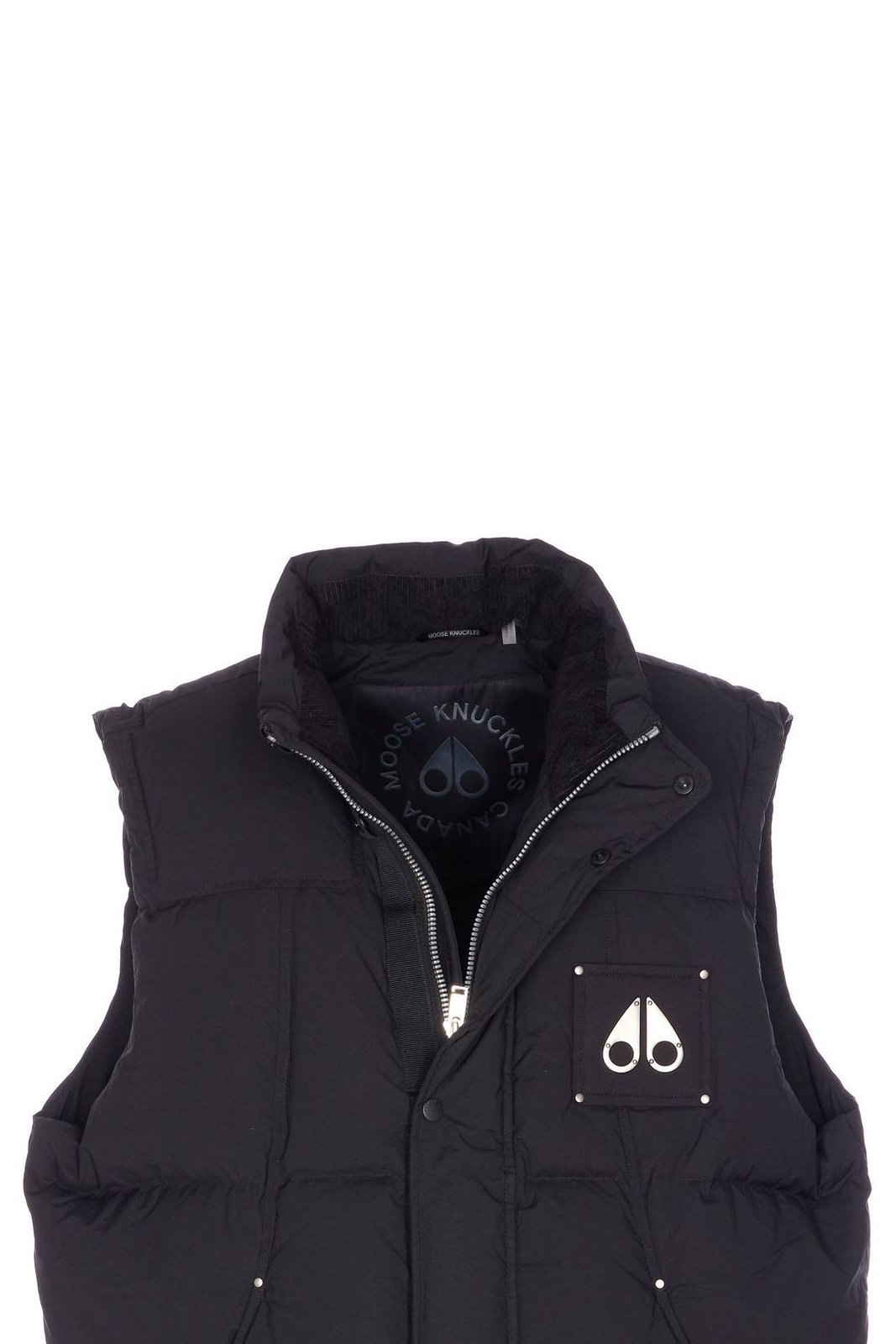 Moose Knuckles Logo Plaque Puffer Vest