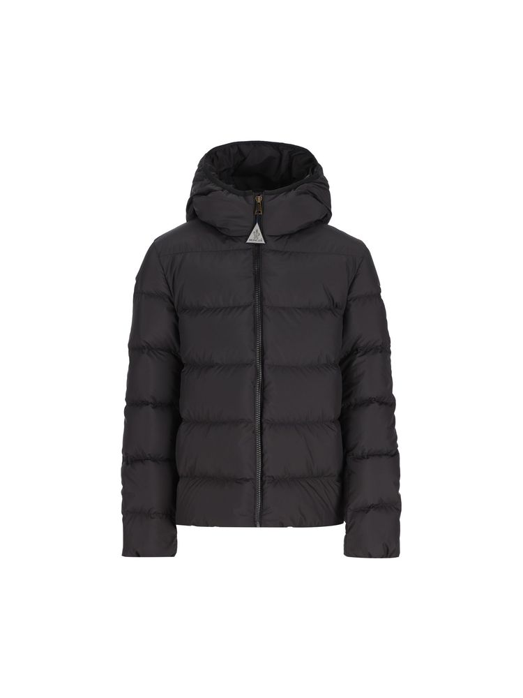 Moncler Enfant 지퍼 퀼팅 후드 자켓