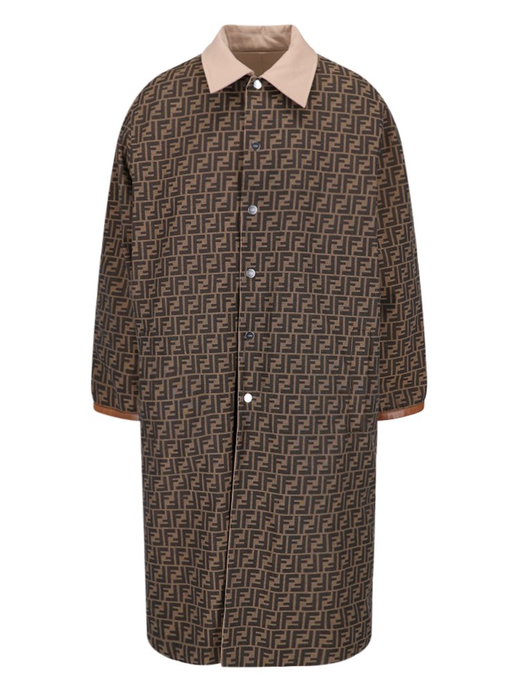 Fendi FF Logo Jacquard Reversible Trench Coat – Cettire