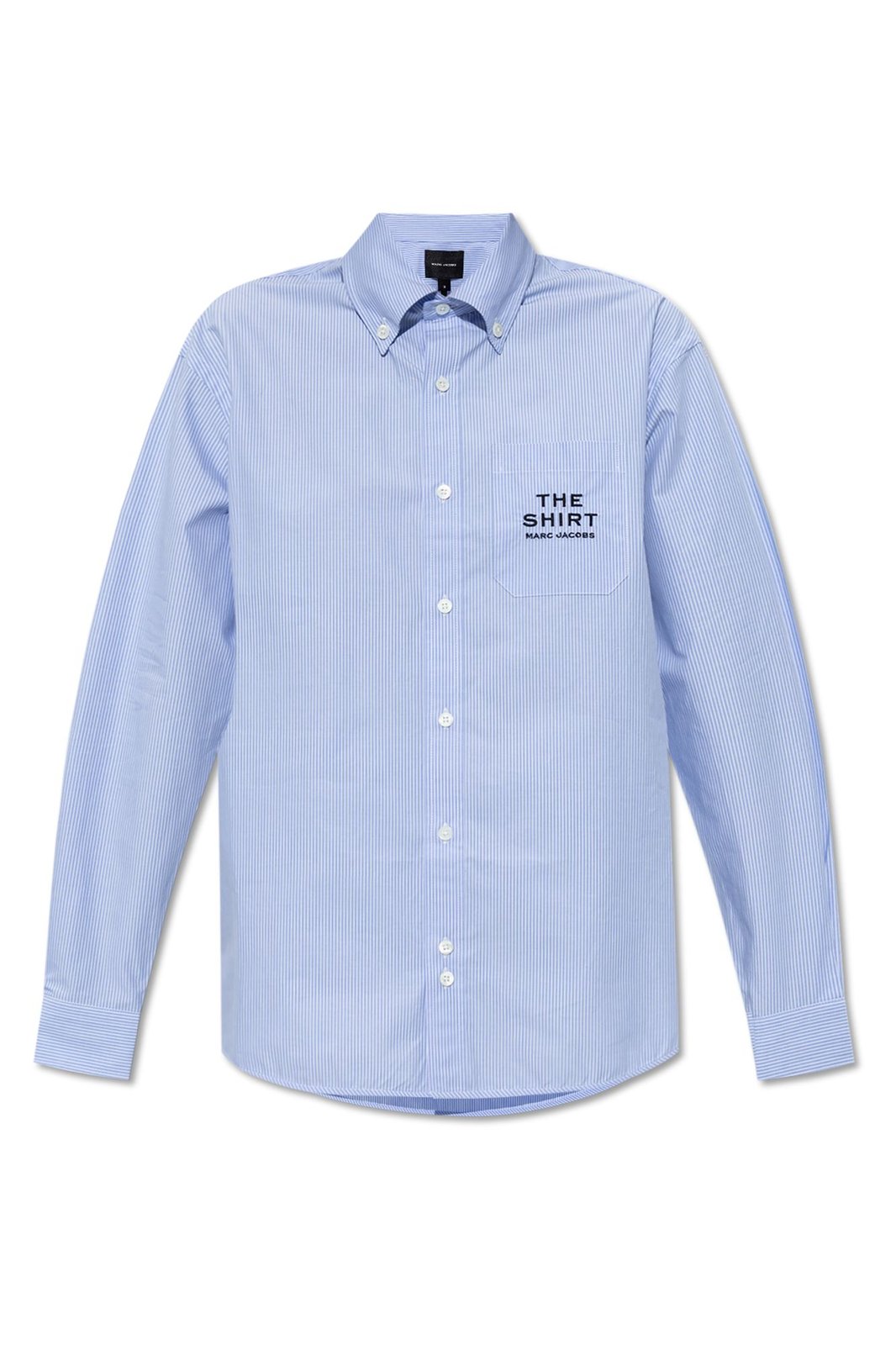 【美品】MARC JACOBS 長袖シャツ コットン100％ Sサイズ相当 Marc Jacobs logo-embroidered Shirt | White | FARFETCH