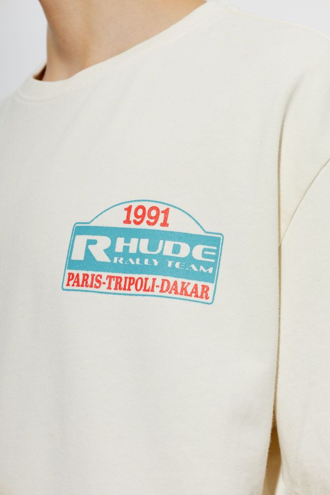 Rhude 랠리 팀 프린트 티셔츠