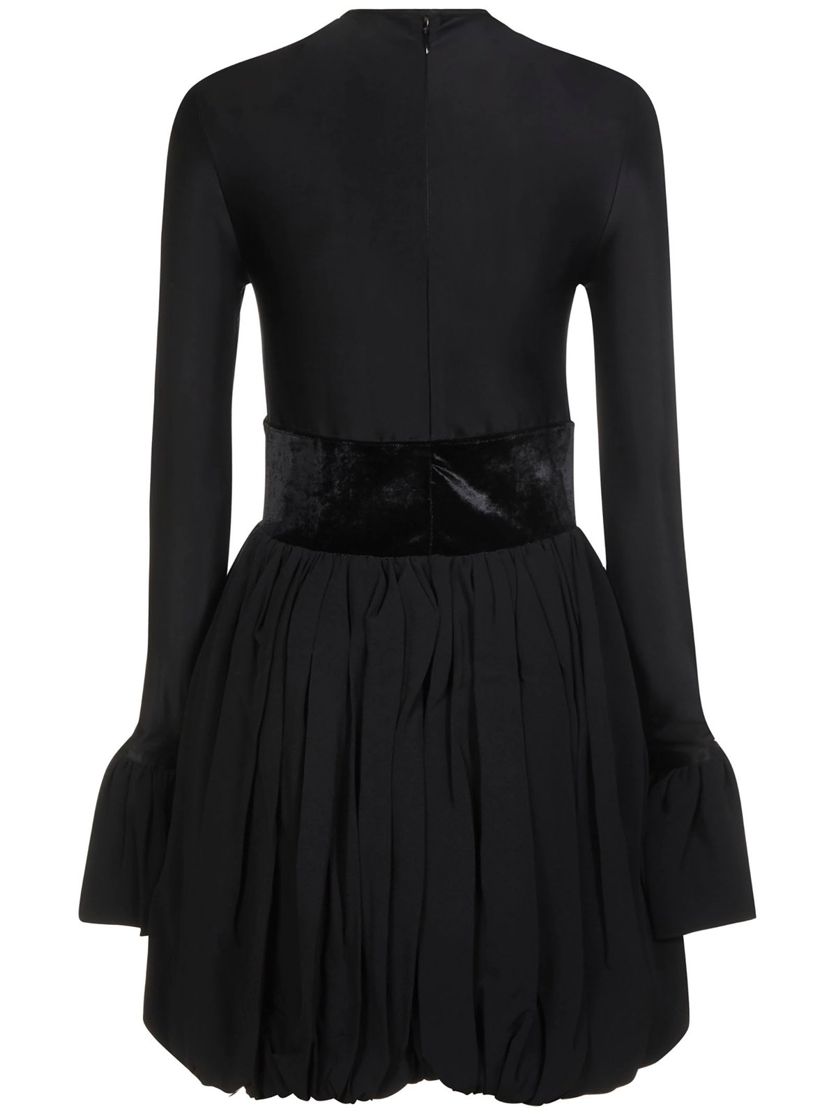 Paco Rabanne Panelled Crewneck Flared Dress