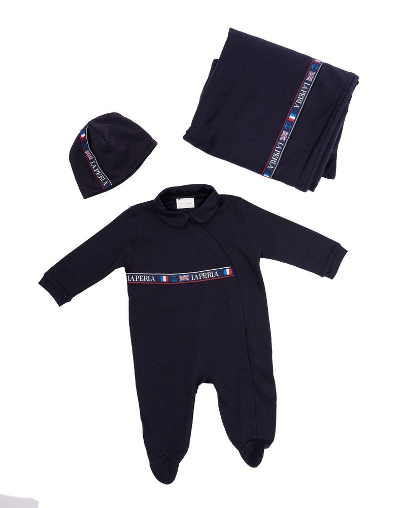 La Perla Kids 로고 웨이스트밴드 롬퍼 세트