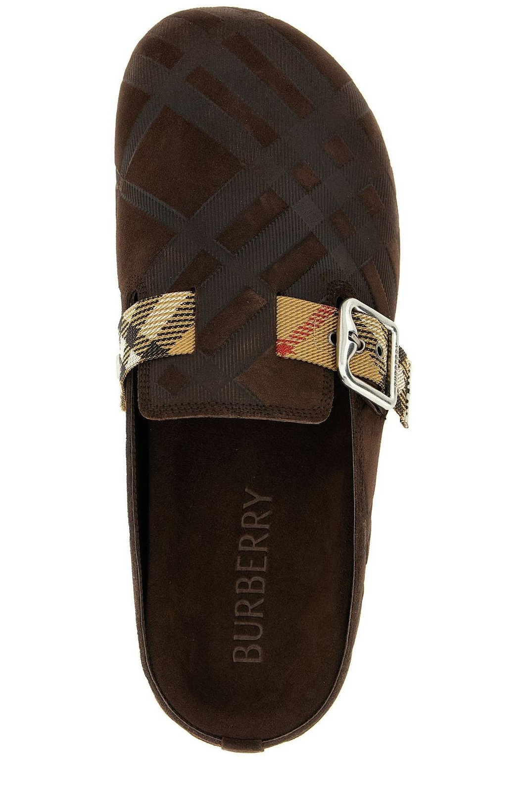 Burberry Checked Buckle Detailed Sabots