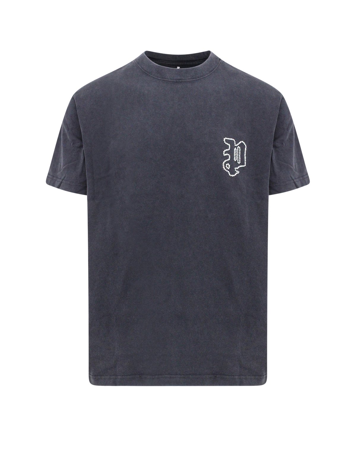 Purple Brand Gothic Embellished Crewneck T-Shirt