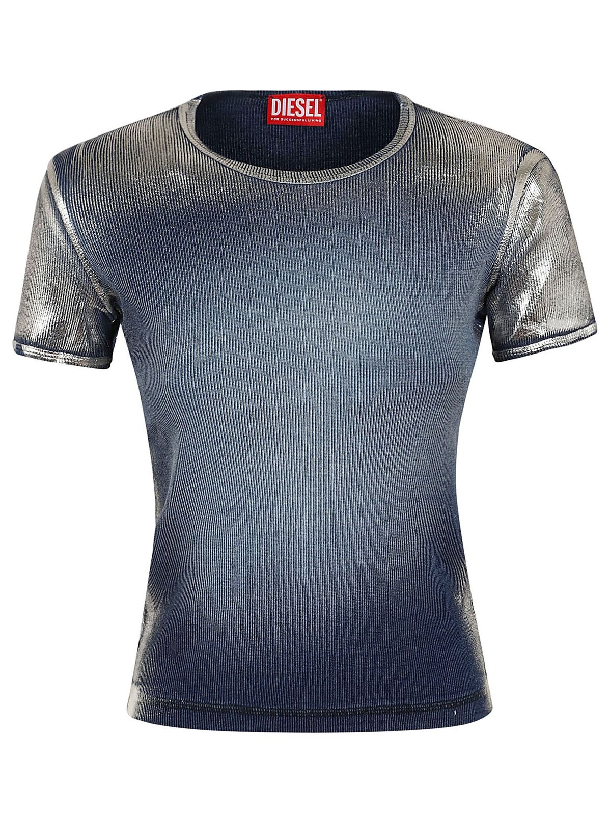 Diesel T-Ele-Long-Q1 Faded Metallic T-Shirt