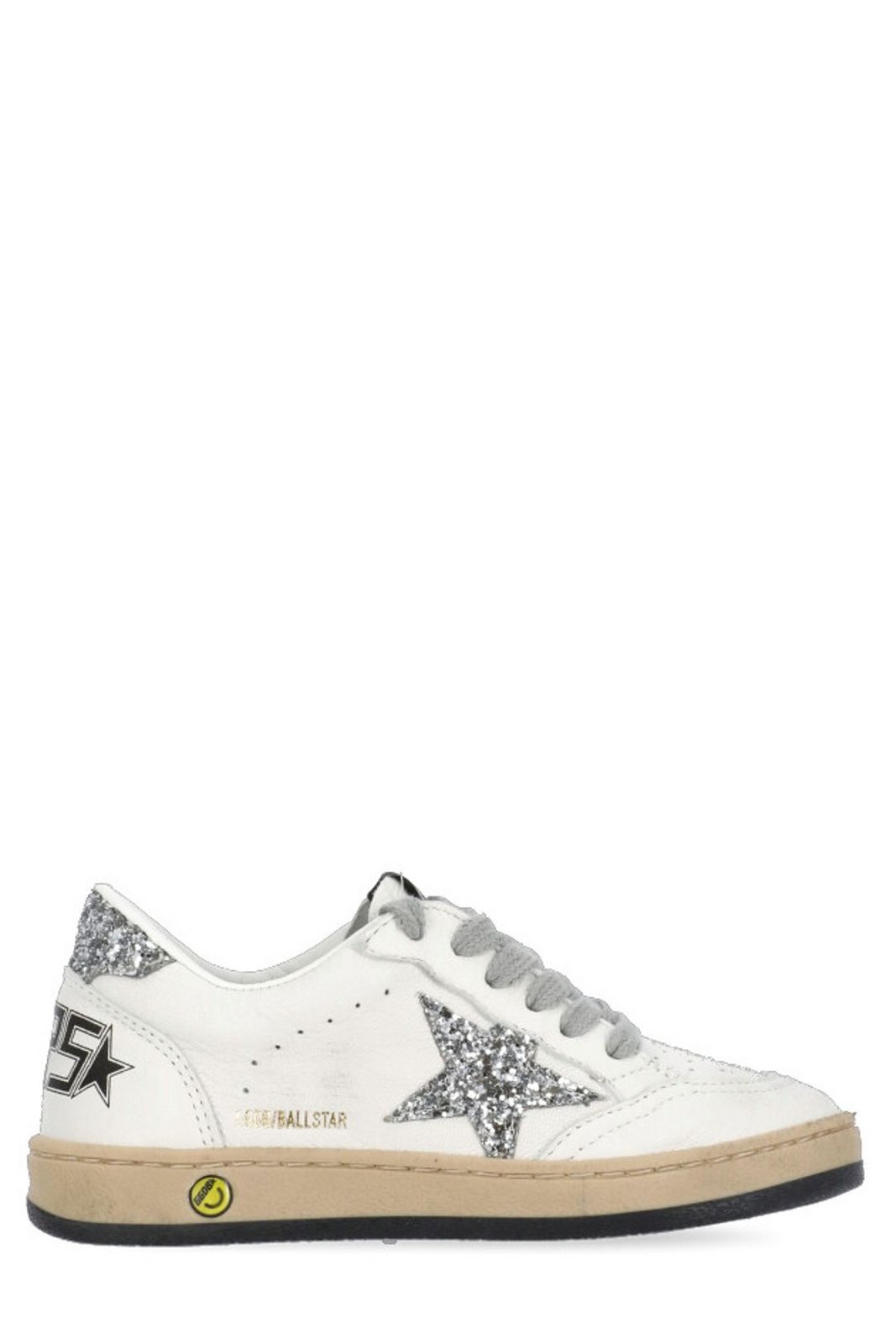 Golden Goose Kids Ball Star Patch Round Toe Sneakers