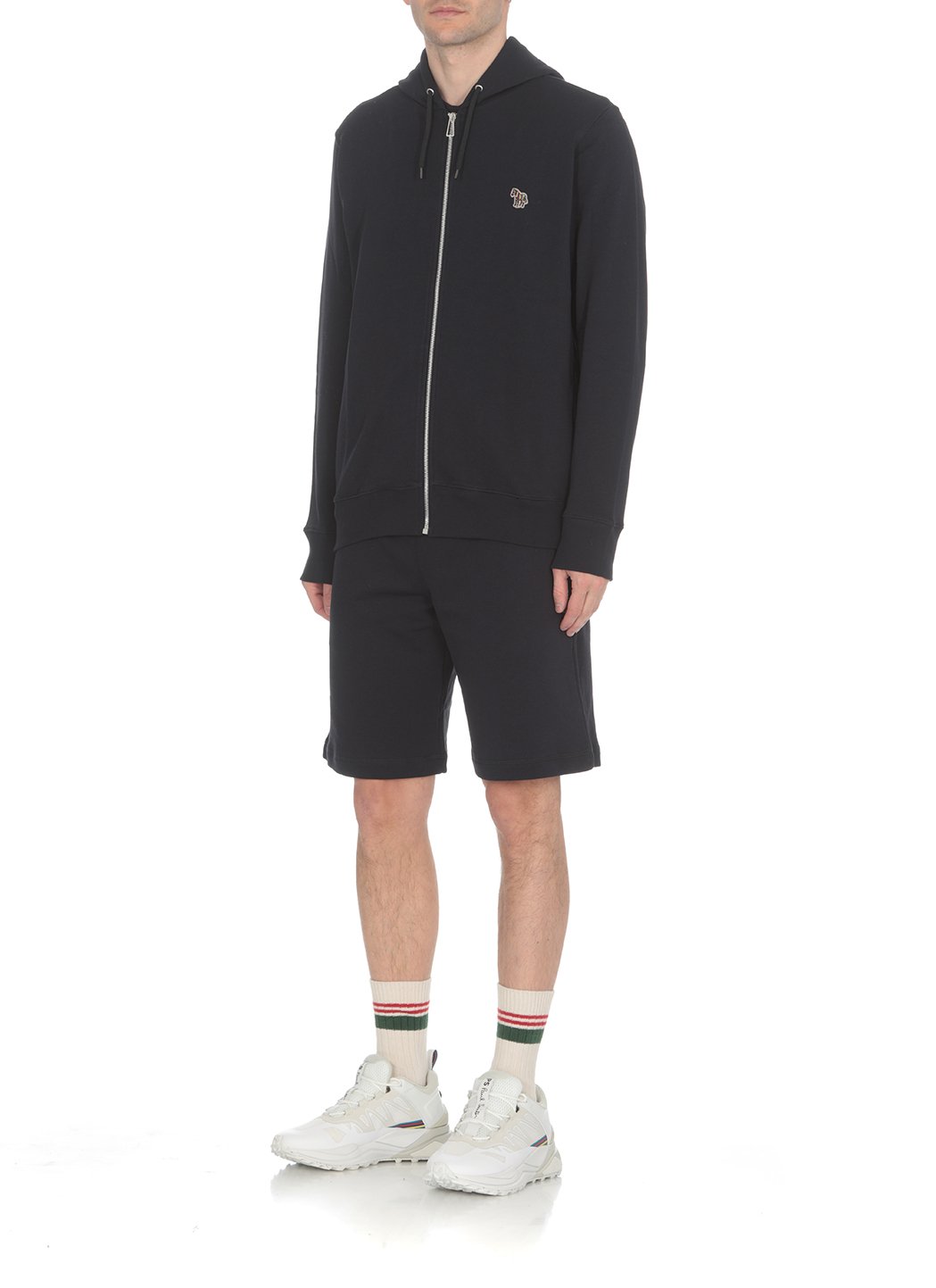 PS Paul Smith Zebra Patch Zipped Drawstring Hoodie