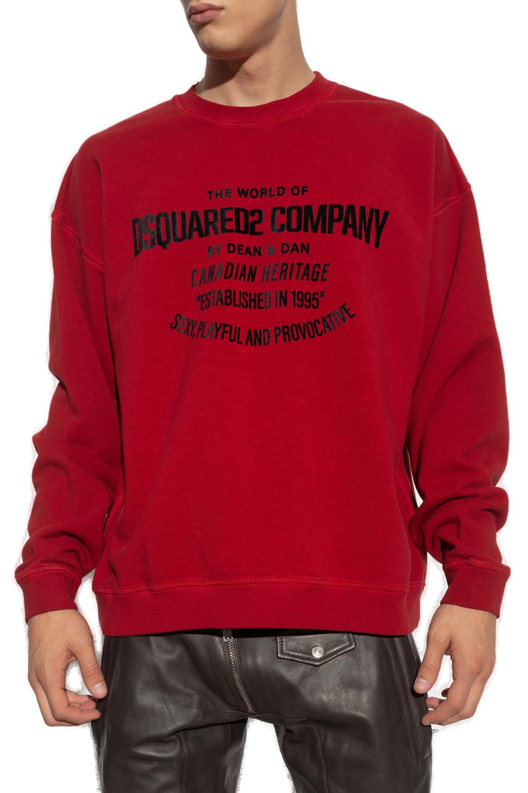【送料&関税込】Dsquared2 Logo Crewneck Sweatshirt DSQUARED2 Logo Sweatshirt Cream | Mainline Menswear
