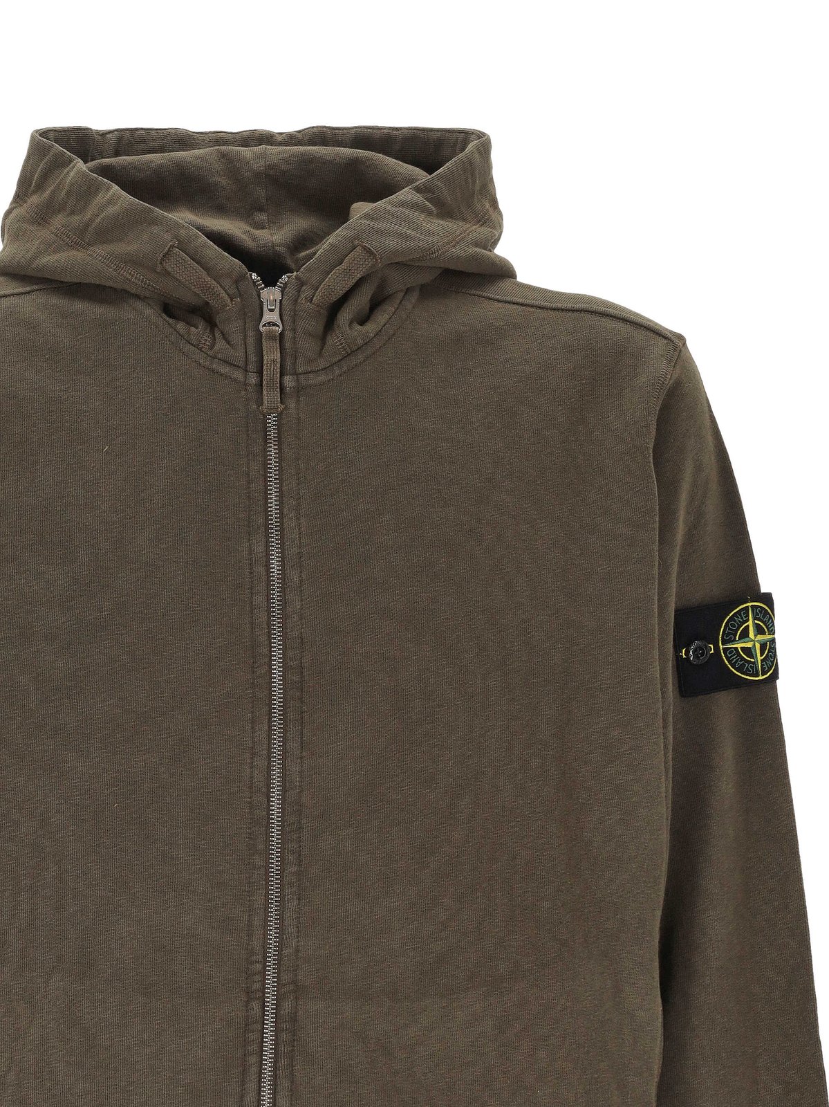 Stone  ジップ ロゴ フーディ Stone Island Zip-Up Hooded Jacket – Cettire