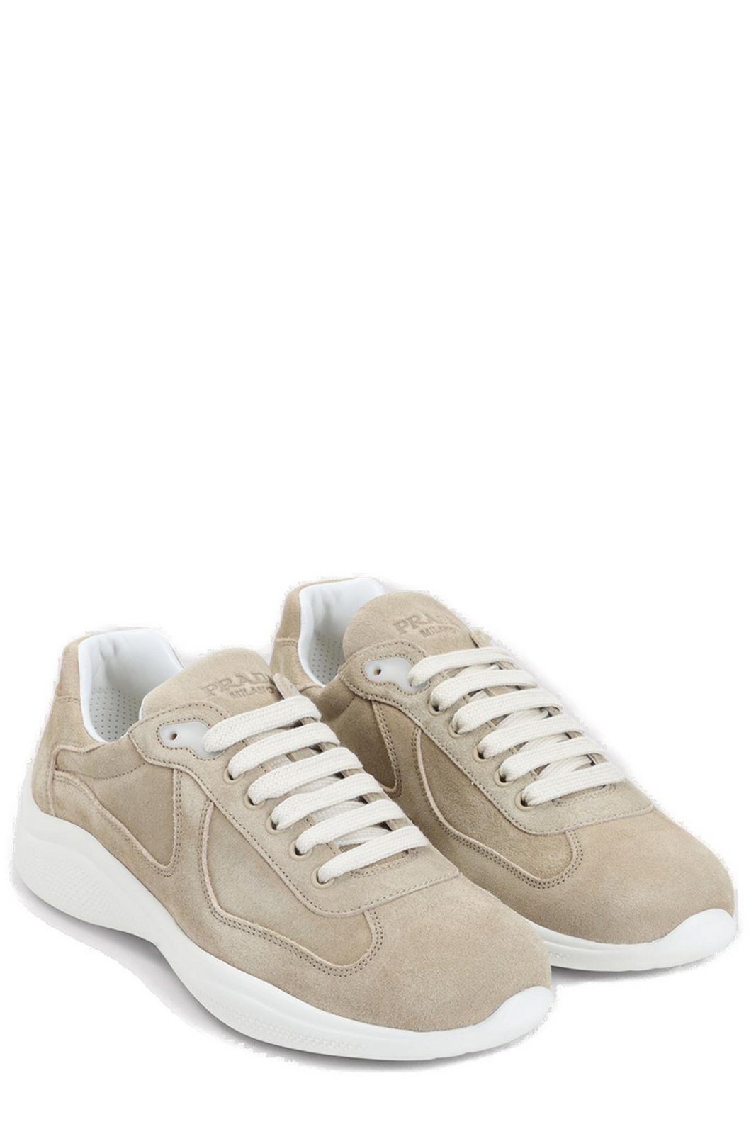 Prada Logo-Embossed Lace-Up Sneakers