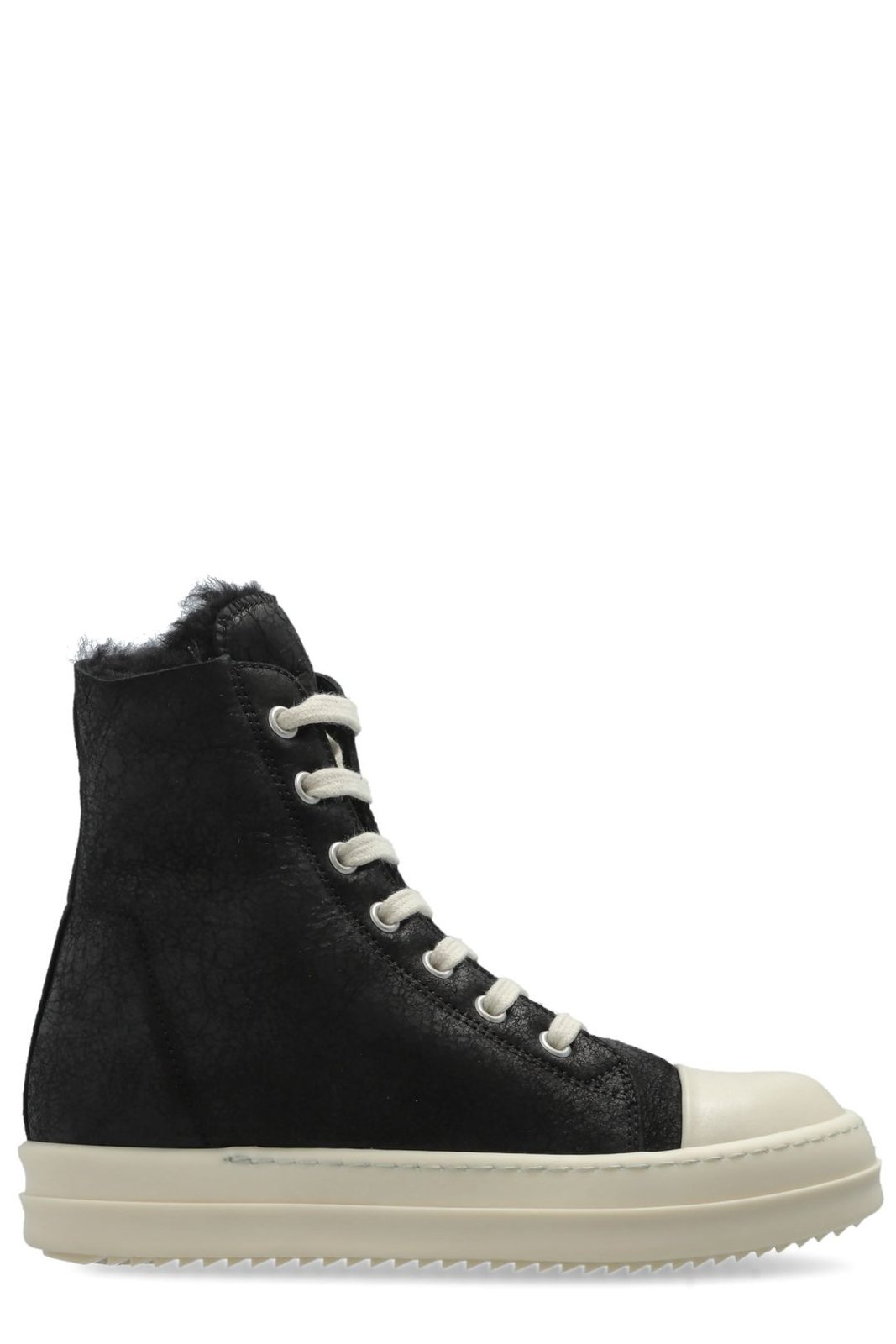 Rick Owens Kids Above-Ankle Shearling Sneakers