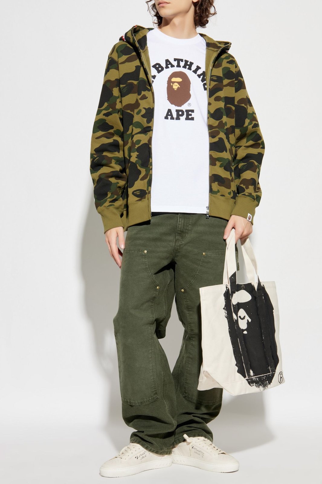 A BATHING APE® Moro Motif Zip-Up Sweater