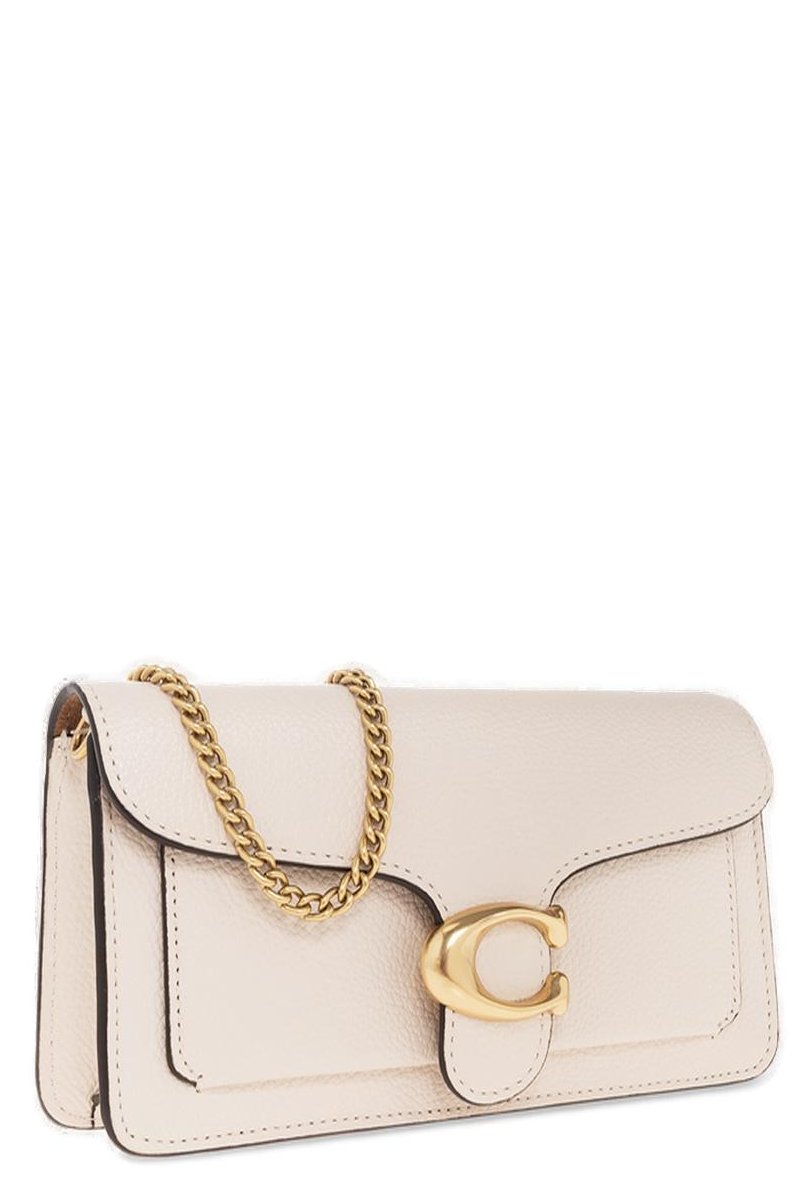 Coach Tabby Logo Plaque Chained Clutch Bag