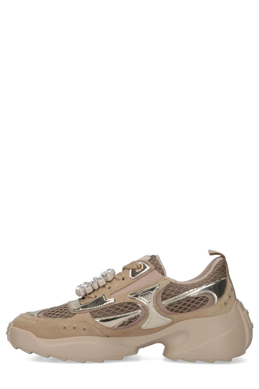 Roger Vivier Embellished Lace-Up Sneakers