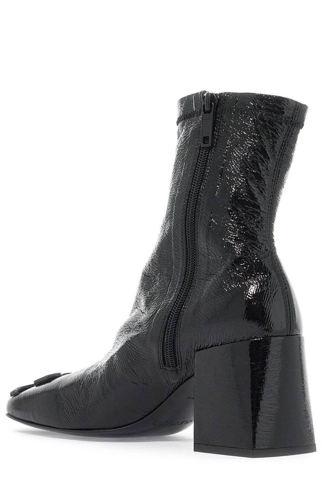 Courrèges Zip Detailed Square Toe Ankle Boots