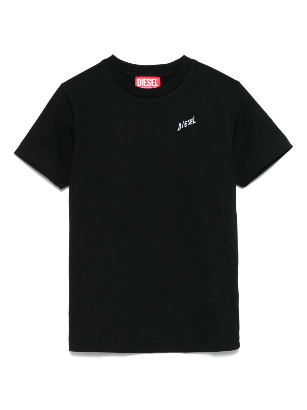 Diesel Kids Logo Embroidered Crewneck T-Shirt