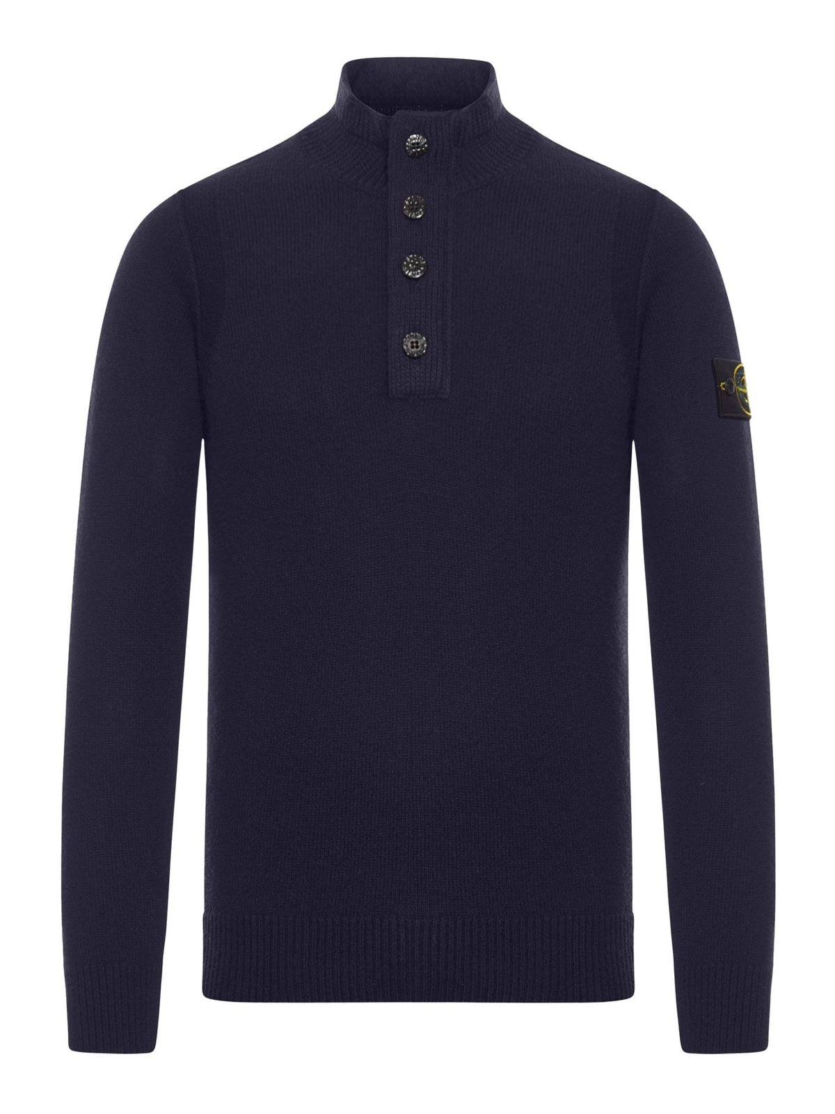 Stone Island Logo Patch High Neck Sweater