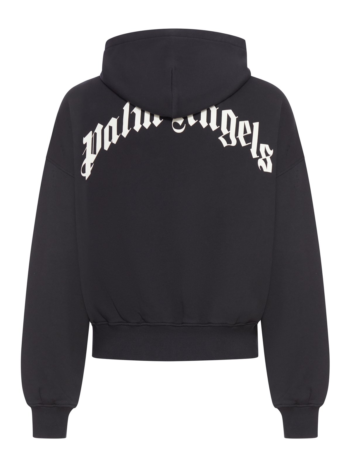 Palm Angels Back Curved Logo Loose Hoodie