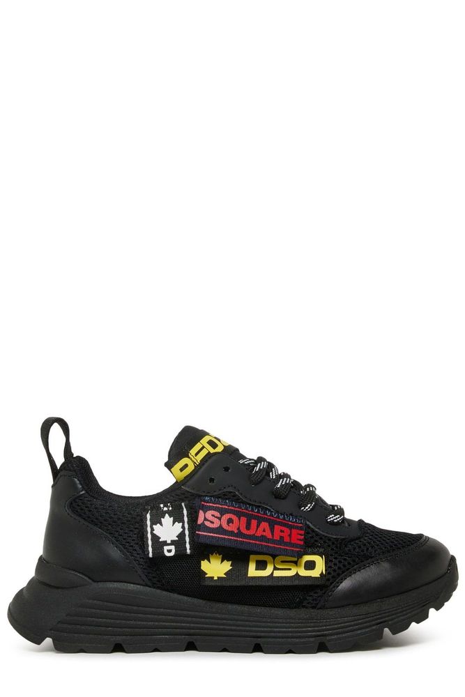 Dsquared 2 kids 로고 스트랩 로우탑 스니커즈