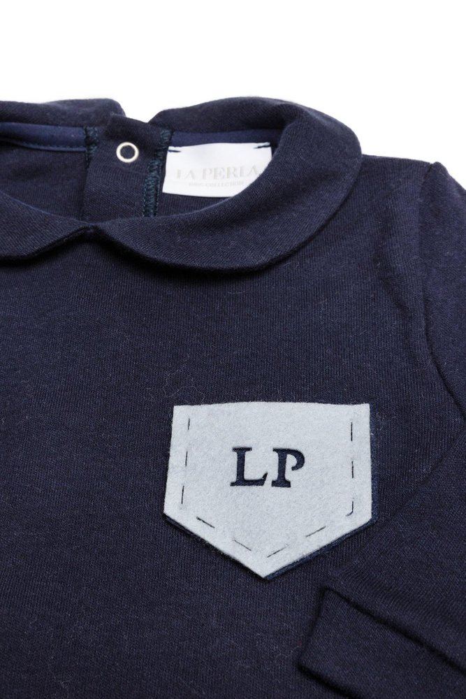 La Perla Kids 로고 패치 롬퍼 세트