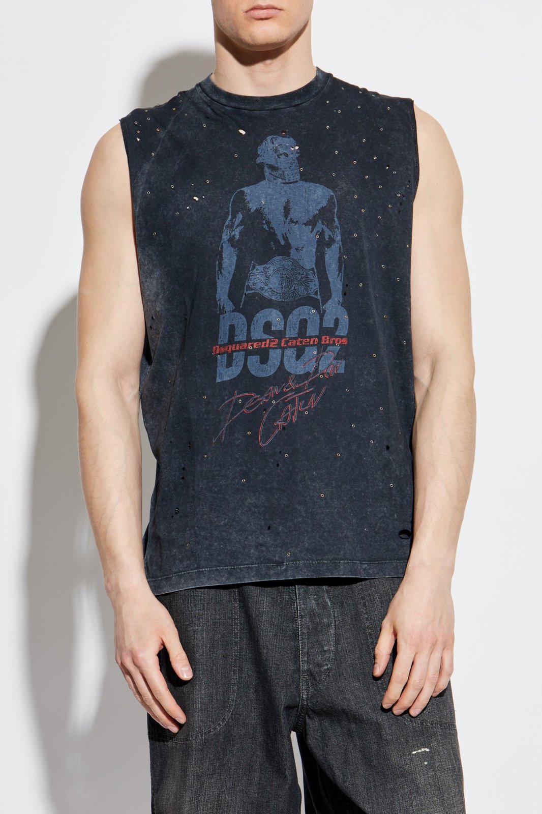 Dsquared2 Logo Printed Sleeveless T-Shirt