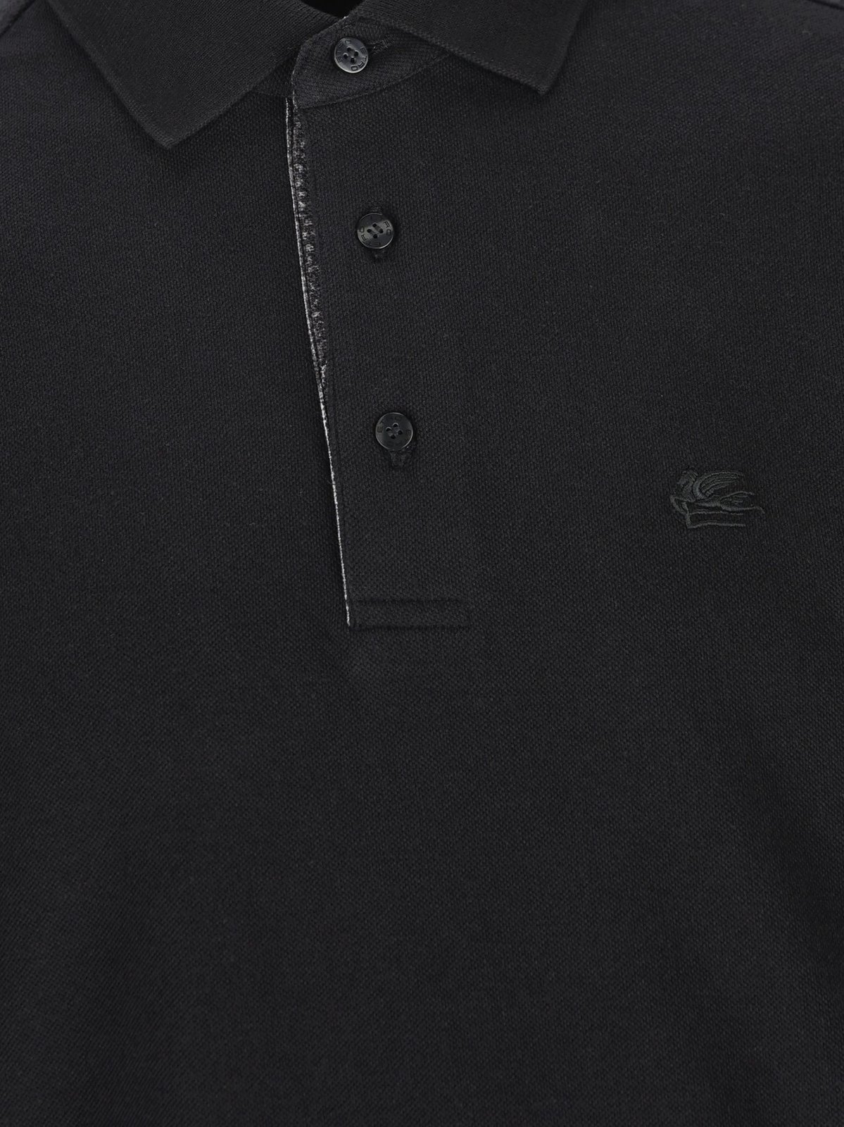 Etro Pegaso Embroidered Polo Shirt