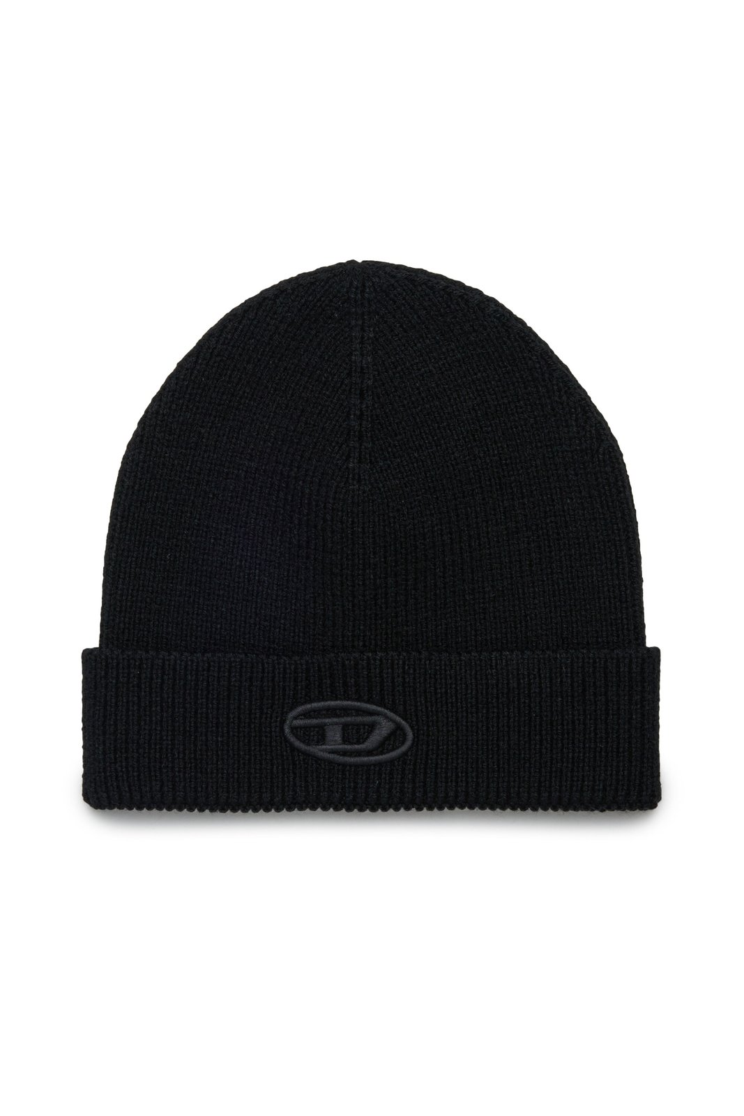 Diesel Kids Oval-D Logo Embroidered Knitted Beanie