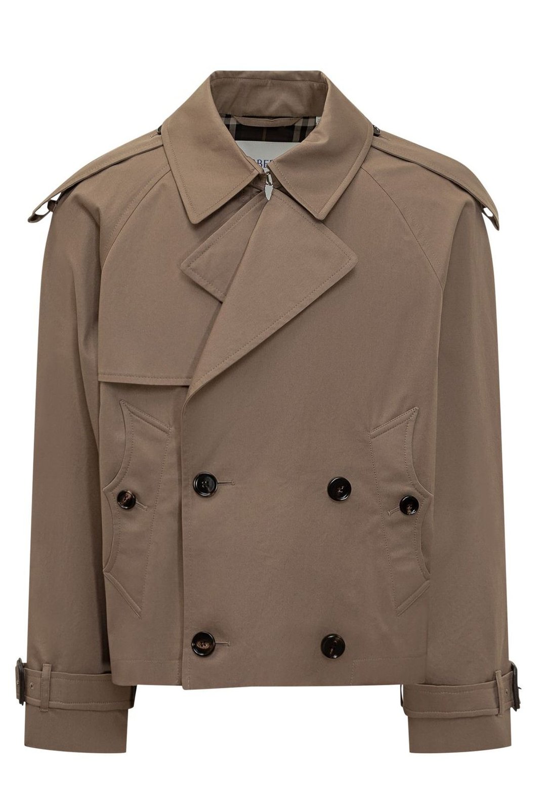 Burberry Cropped Gabardine Trench Jacket