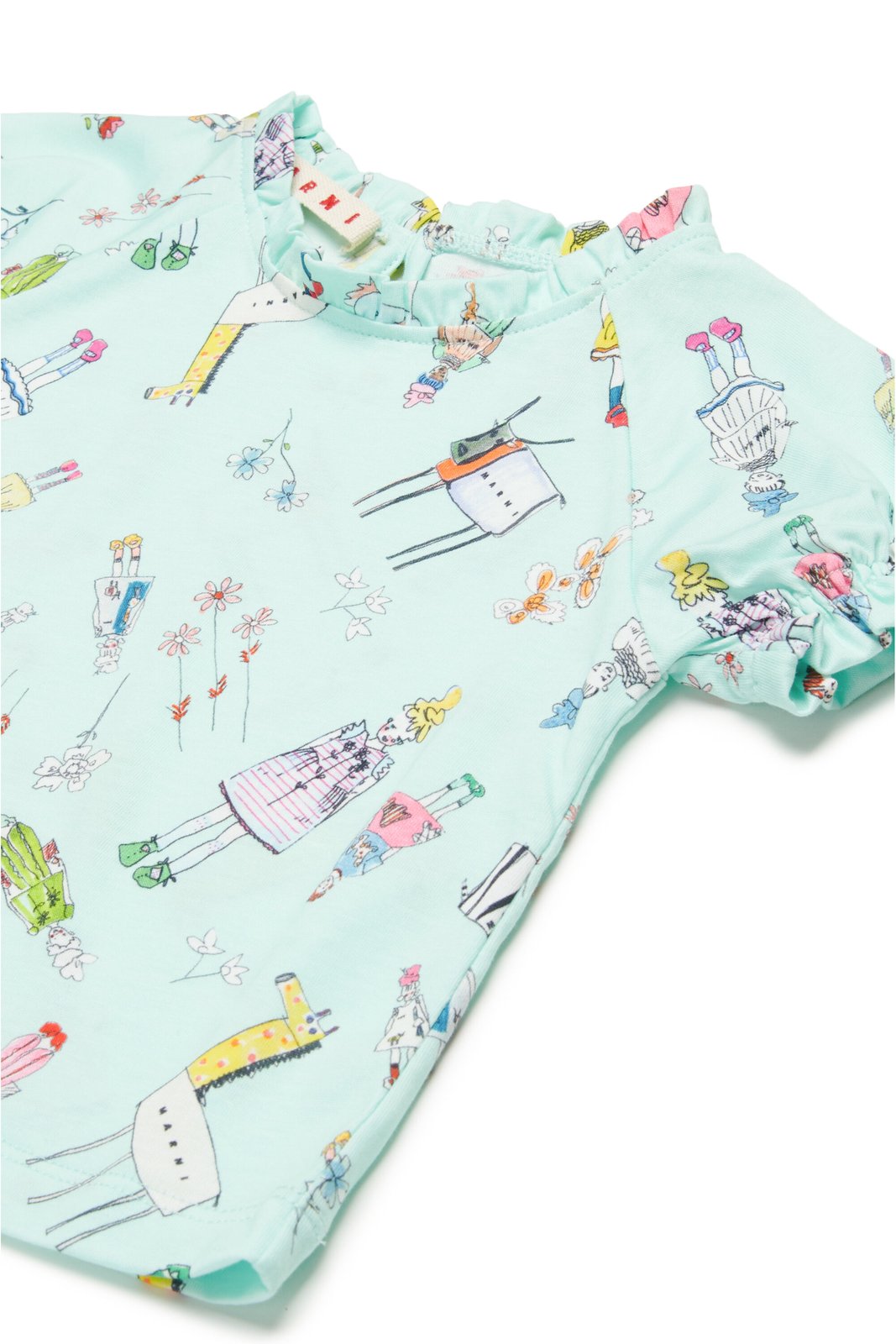 Marni Kids Rainbow Day Allover Print T-Shirt
