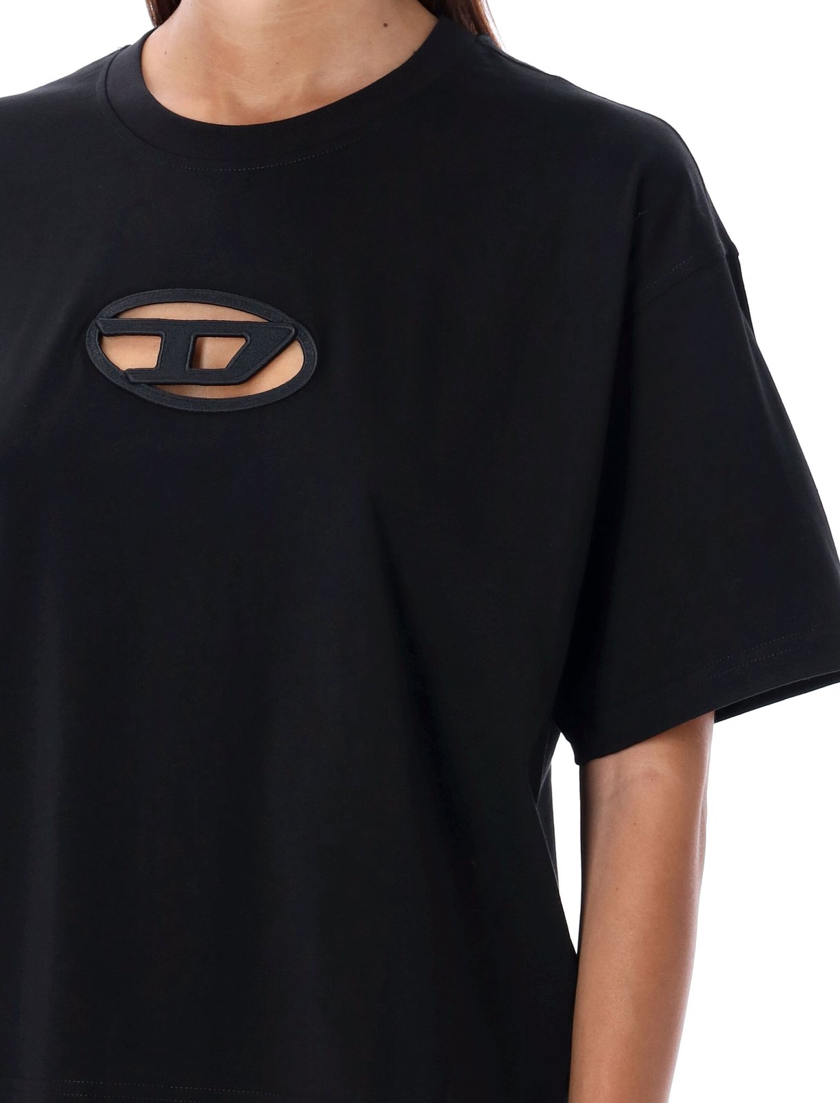 Diesel Cut-Out Oval D Logo Boxy T-Shirt