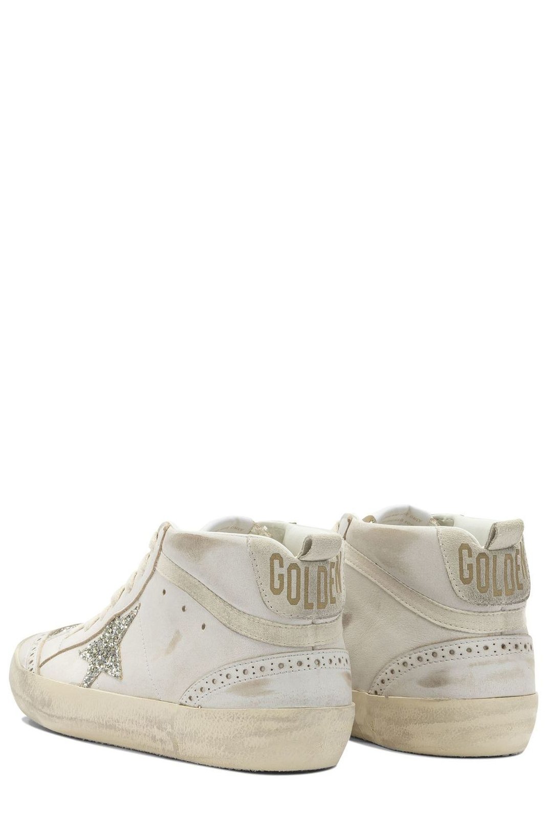 Golden Goose Deluxe Brand Mid Star Glittered Sneakers