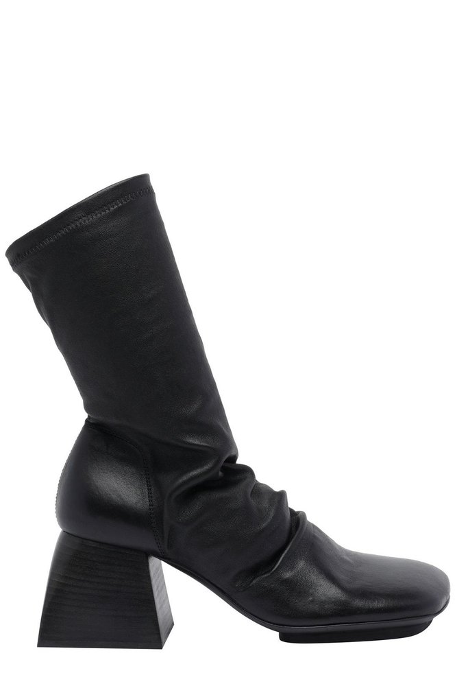 Uma Wang Square-Toe Block Heel Ankle Boots