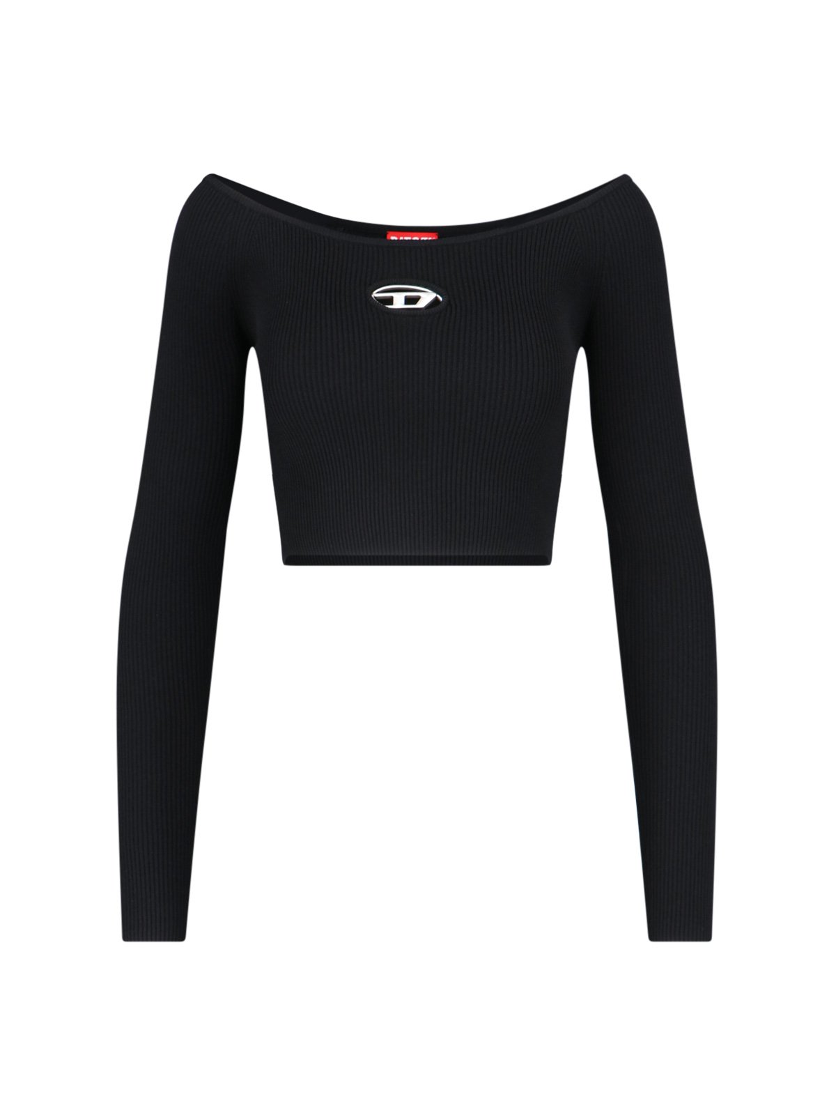 Diesel M-Vera-Ls Ribbed Off-The-Shoulder Top