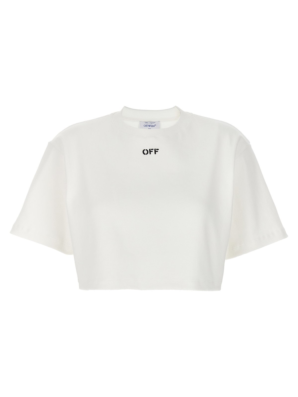 Off-White Off-Stamp Crewneck Cropped T-Shirt