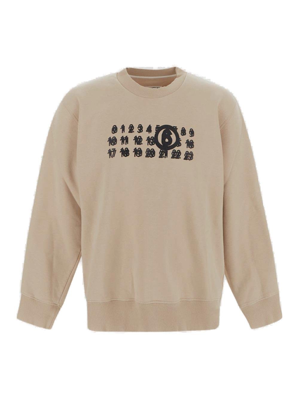 MM6 Maison Margiela Numbers Motif Crewneck Sweatshirt – Cettire