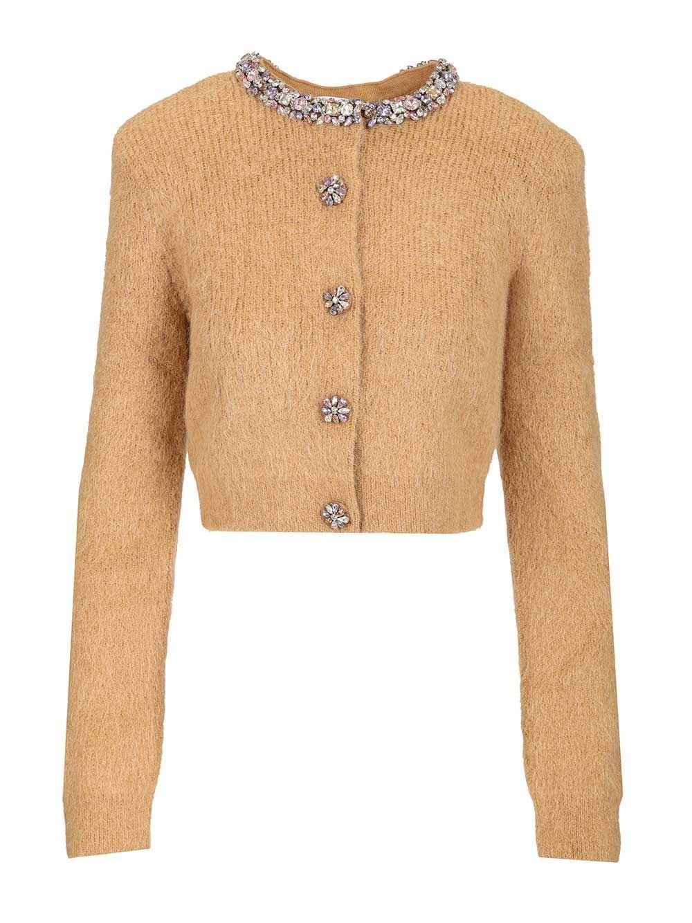 Self-Portrait Embellished Trim Cardigan