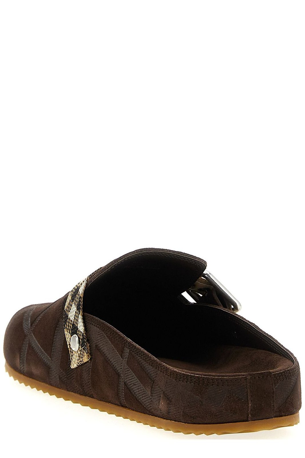 Burberry Checked Buckle Detailed Sabots