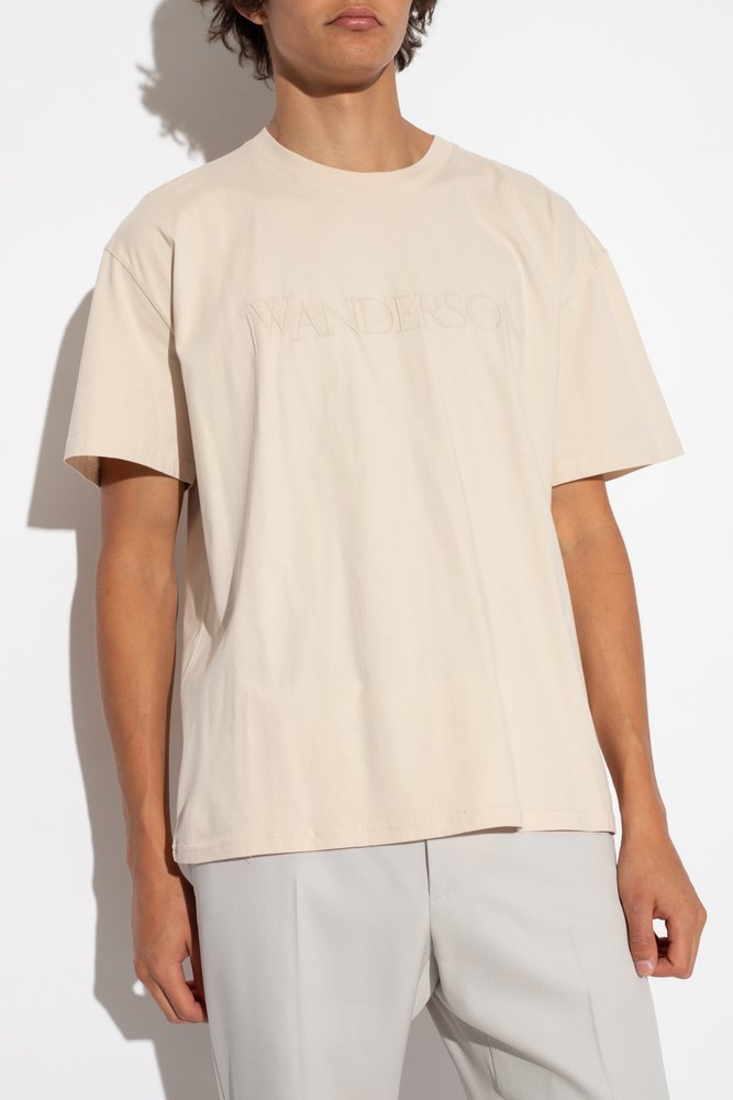 [J W ANDERSON] Logo embroidered short sleeve t-shirt☆送料込 T-SHIRT WITH LOGO EMBROIDERY – JW Anderson