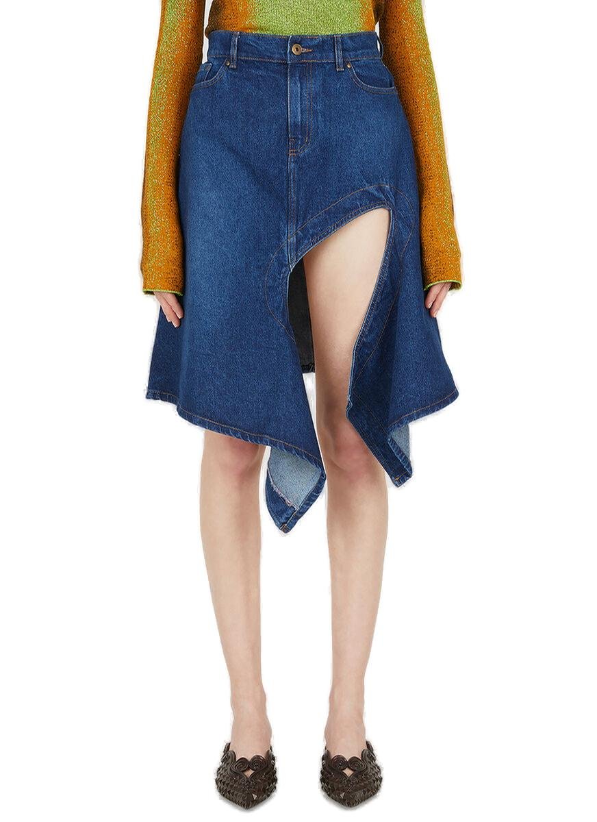 Y/Project Cut Out Denim Midi Skirt 
