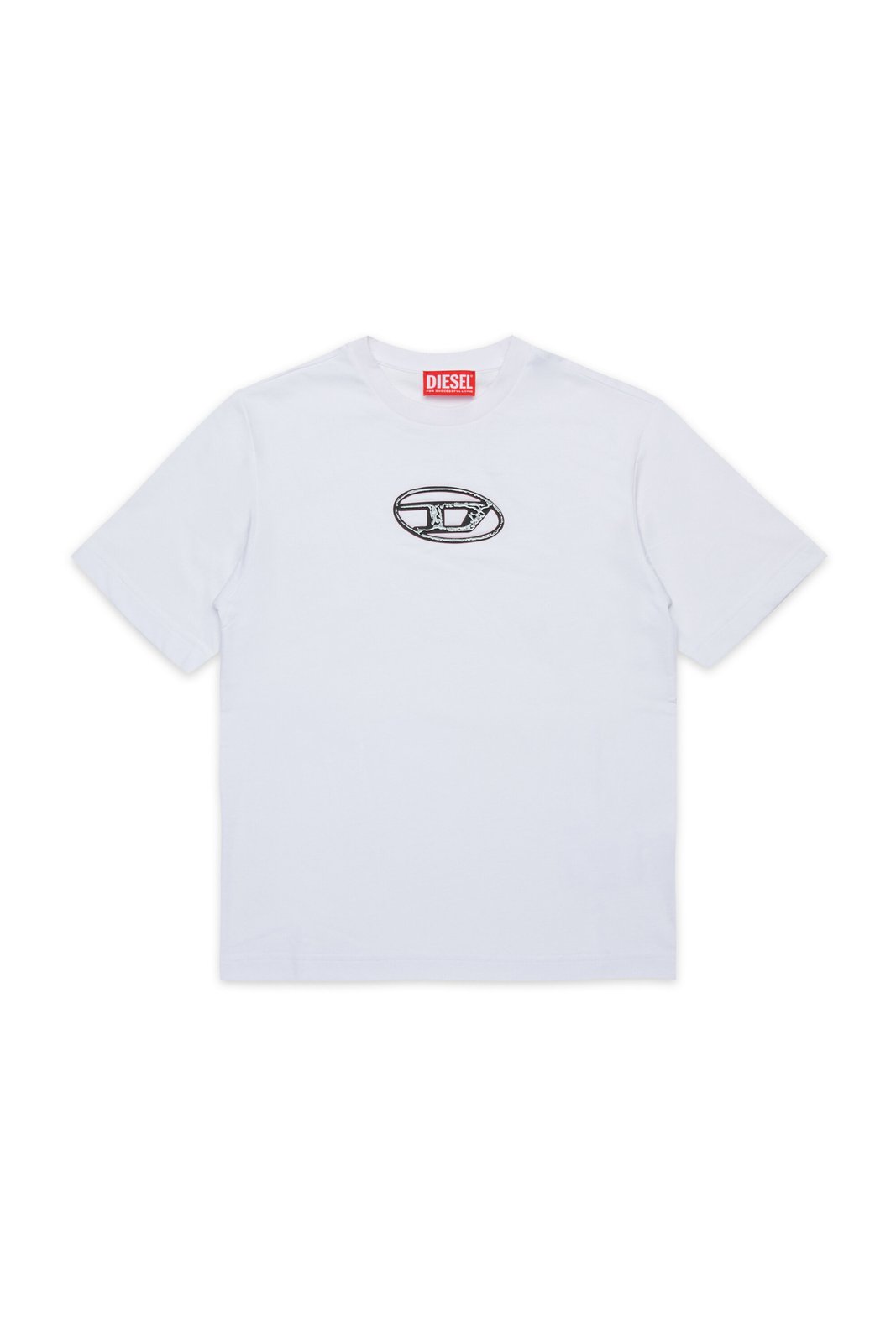 Diesel Kids Oval-D Logo Printed Crewneck T-Shirt