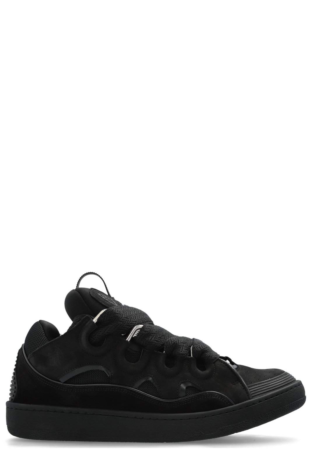 Lanvin Curb Round Toe Lace-Up Sneakers
