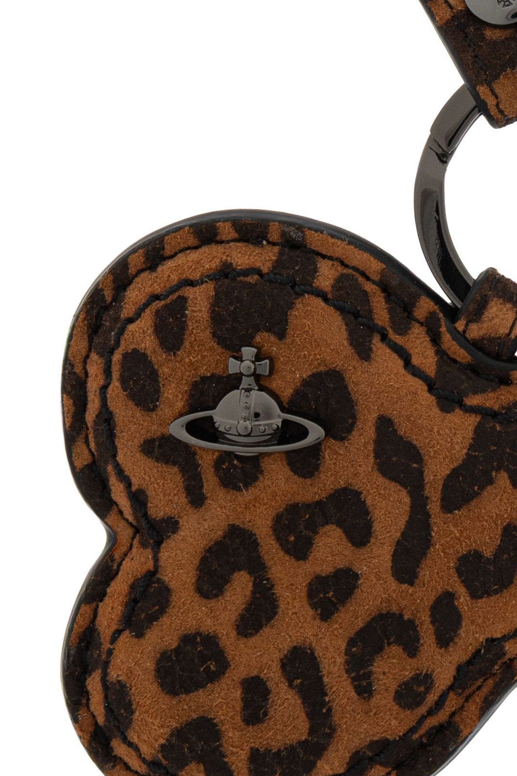 Vivienne Westwood Leopard-Printed Logo Plaque Keyring